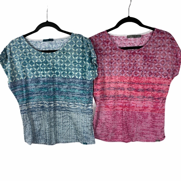 Prana Tops - prAna Knit Top LOT of 2 shirts Small Blue & Pink